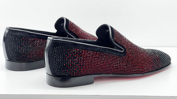C Collection Suede Loafer - Red/Black