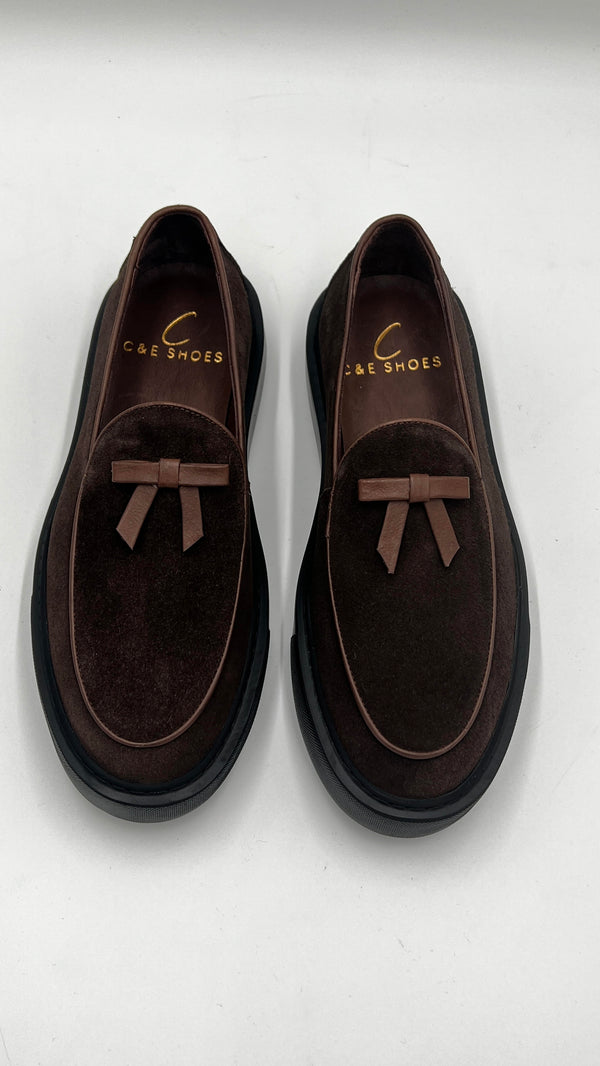 C Collection Suede Loafer - Brown