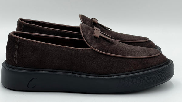 C Collection Suede Loafer - Brown