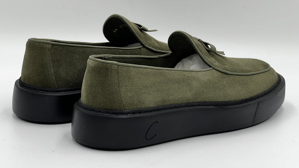C Collection Suede Loafer - Green