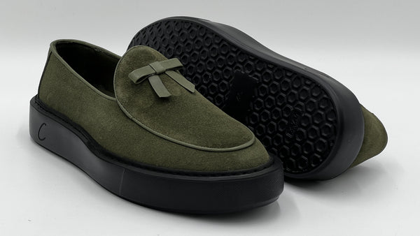 C Collection Suede Loafer - Green