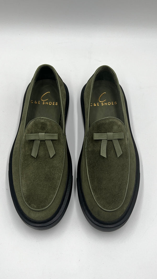 C Collection Suede Loafer - Green