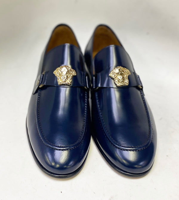 C Collection Leather Loafer - Navy