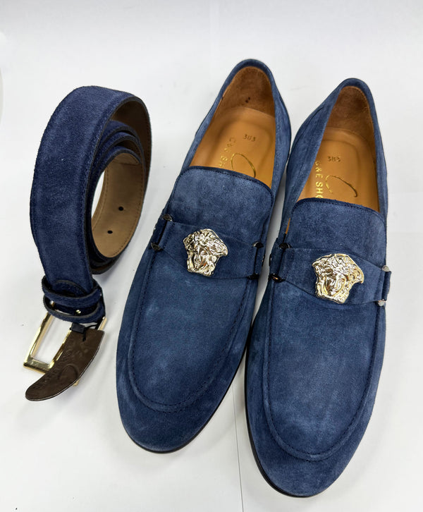 C&E Shoes C Collection Suede Loafer - Blue