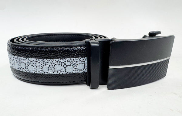 Maurice Faux Stingray Belt - Black