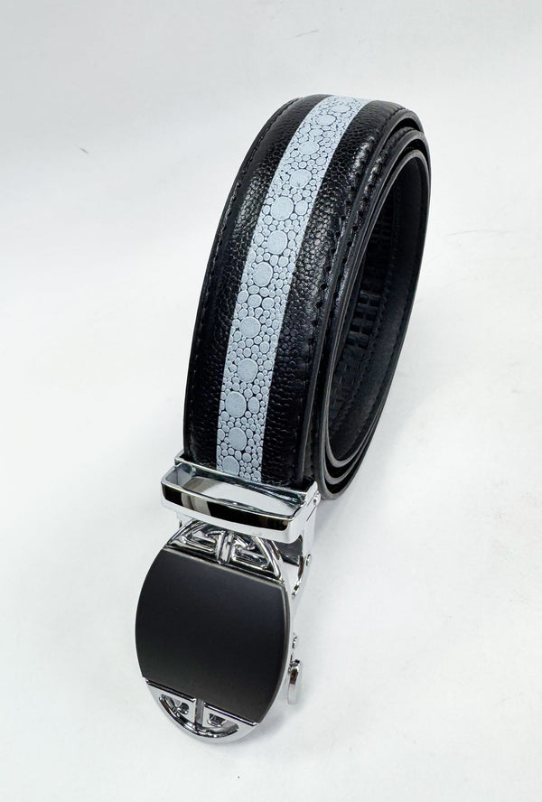Maurice Faux Stingray Belt - Black