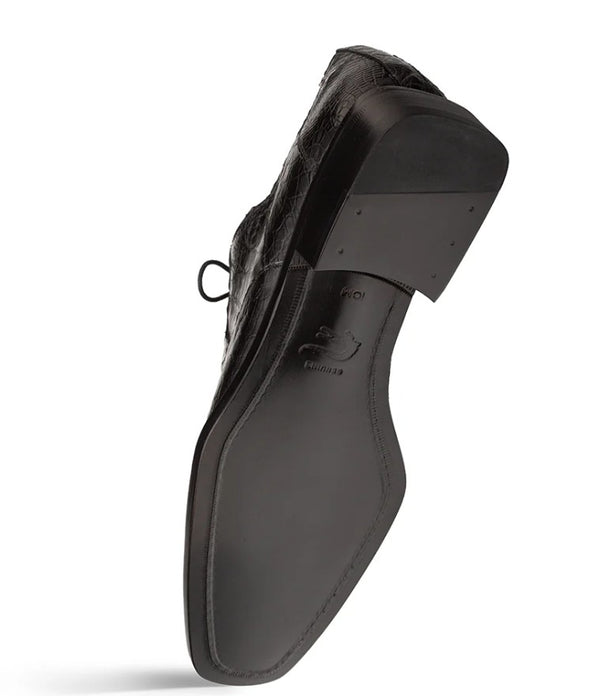 Mezlan Ugo Crocodile Lace-Up Shoe - Black