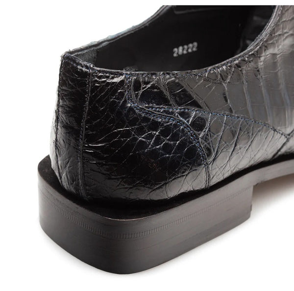 Mezlan Ugo Crocodile Lace-Up Shoe - Blue