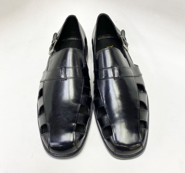 C&E Maurice Calfskin Sandal - Black