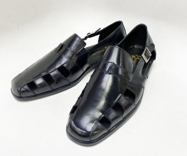 C&E Maurice Calfskin Sandal - Black