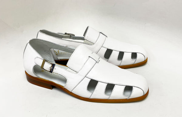C&E Maurice Calfskin Sandal - White