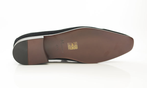 Maurice Suede Tasseled Loafer - Black