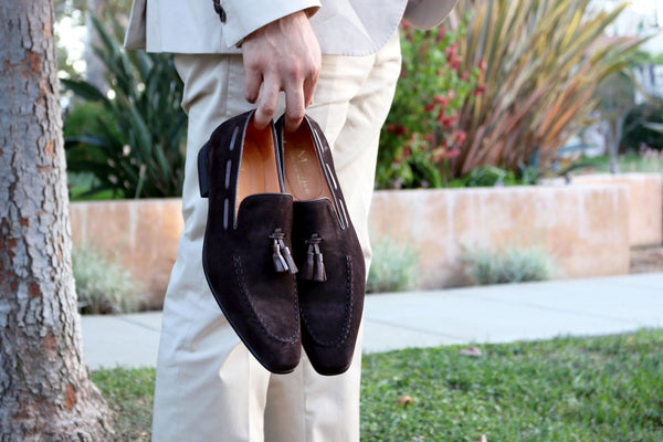 Maurice Suede Tasseled Loafer - Brown