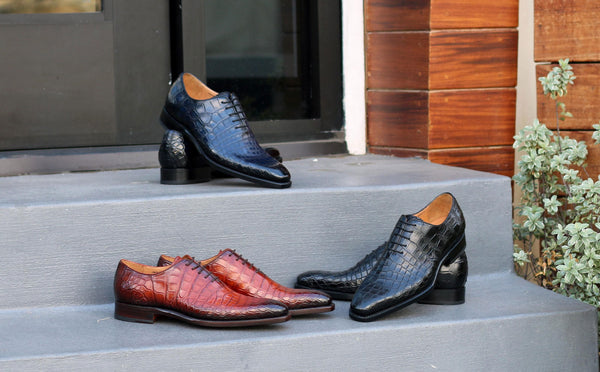 Ugo Vasare Alligator Oxford - Navy