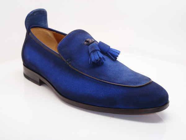 Ugo Vasare Suede Tasseled Loafer - Blue