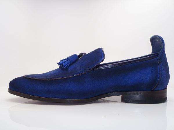 Ugo Vasare Suede Tasseled Loafer - Blue