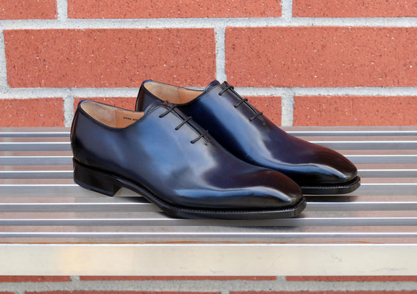 Ugo Vasare "Jason Sr" Burnished Calfskin Lace-Up Oxford Navy