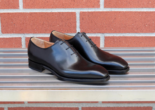 Ugo Vasare "Jason Sr" Burnished Calfskin Lace-Up Oxford Black