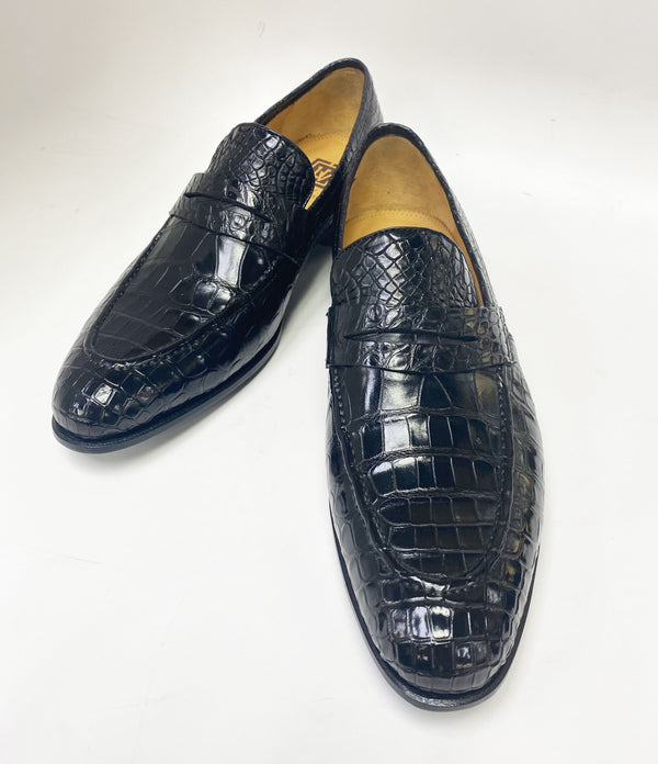 Ugo Vasare Alligator Loafer - Black