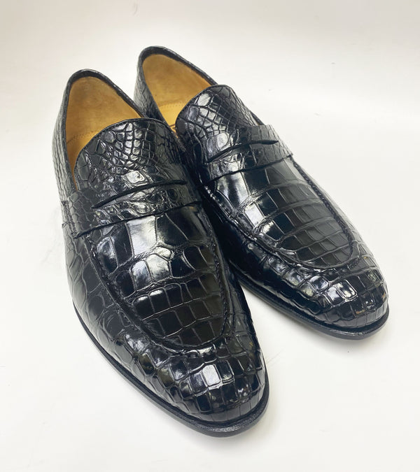 Ugo Vasare Alligator Loafer - Black