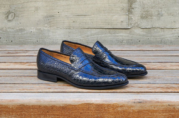 Ugo Vasare Alligator Loafer - Black