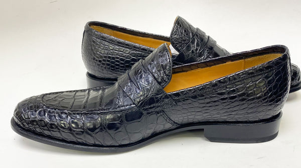 Ugo Vasare Alligator Loafer - Black
