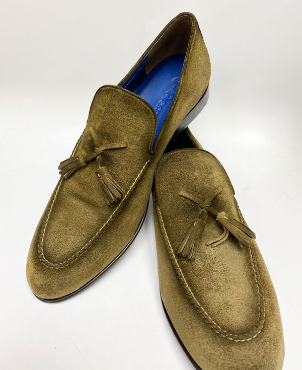 Jean Pierre Suede Tasseled Loafer - Olive