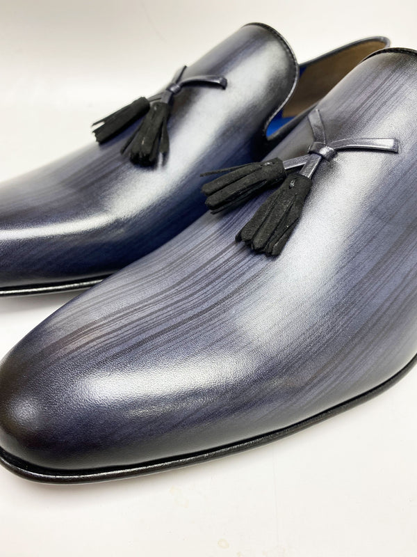Jean Pierre Calfskin Tasseled Loafer - Black