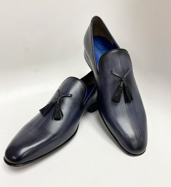 Jean Pierre Calfskin Tasseled Loafer - Black
