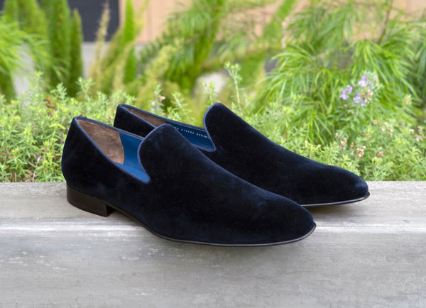 Jean Pierre Velvet Loafer - Navy