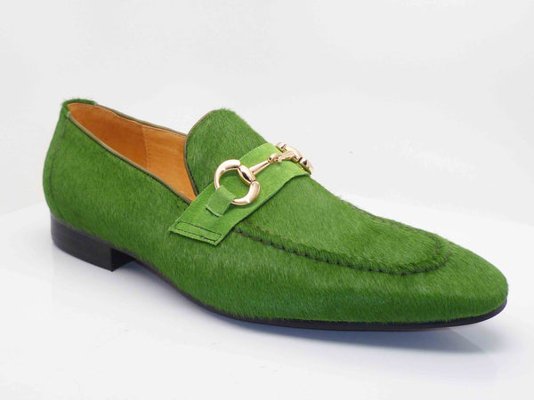 C&E Shoes Carrucci Pony Hair Loafer - Green