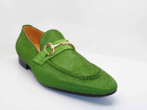 C&E Shoes Carrucci Pony Hair Loafer - Green