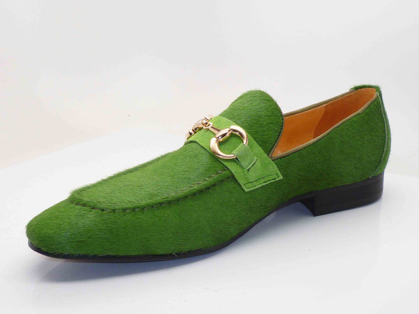 C&E Shoes Carrucci Pony Hair Loafer - Green
