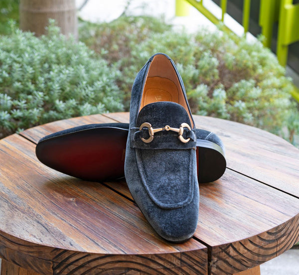 C&E Velvet Loafer - Charcoal