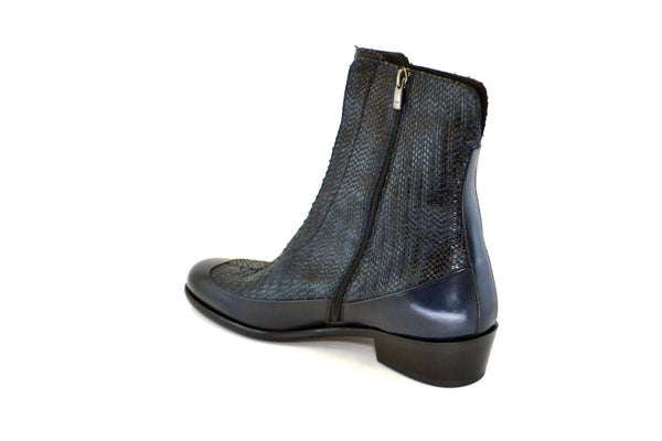 Corrente Python Calfskin Boot - Navy
