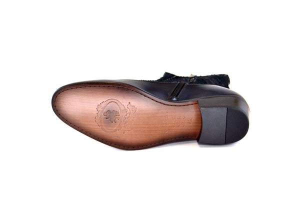 Corrente Python Calfskin Boot - Navy