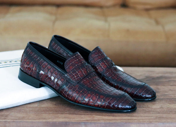 Corrente Calfskin Penny Loafer - Sport/Rust