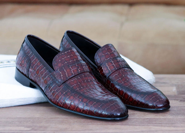 Corrente Calfskin Penny Loafer - Sport/Rust