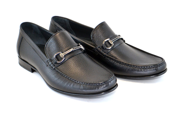 Corrente Deerskin Slip-On Loafer - Black