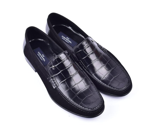 Corrente Crocodile Loafer - Black