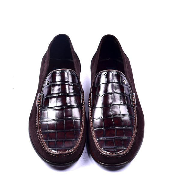 Corrente Crocodile Loafer - Brown