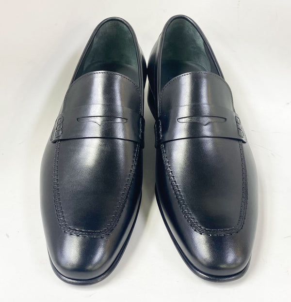 Corrente Leather Penny Loafer - Black