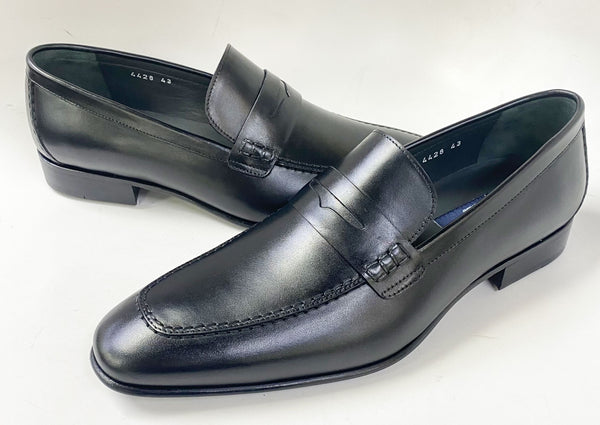 Corrente Leather Penny Loafer - Black