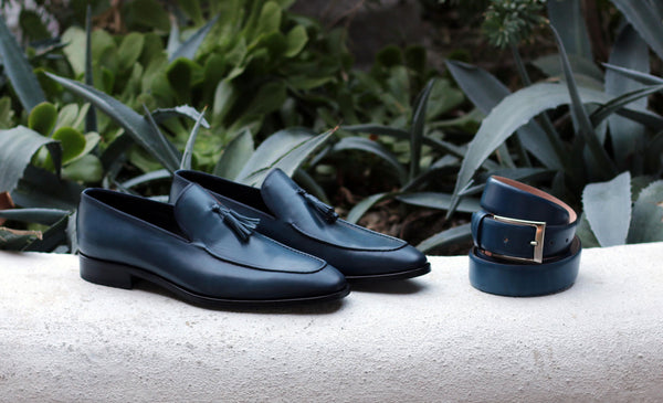 Corrente Calfskin Tasseled Loafer - Blue