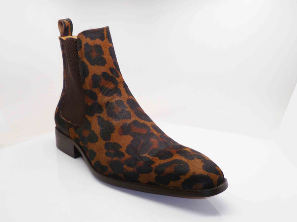 Carrucci Leopard Pony Hair Boot