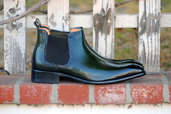 C&E Shoes Calfskin Boot - Emerald