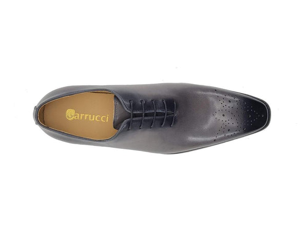 Carrucci Burnished Calfskin Oxford - Grey