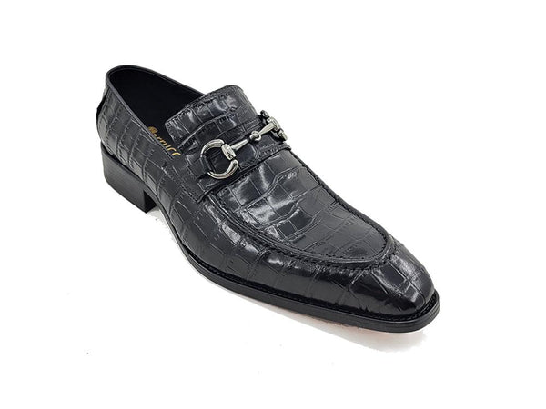 Maurice Crocodile Calfskin Loafer - Black