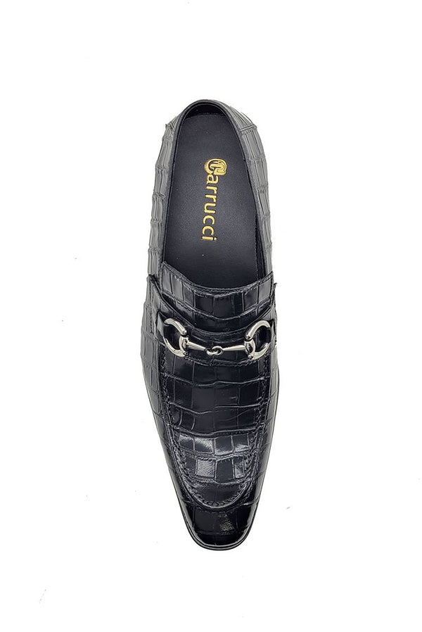 Maurice Crocodile Calfskin Loafer - Black