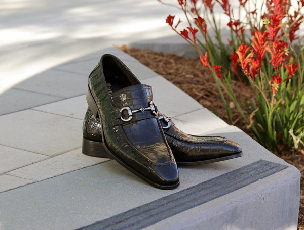 Maurice Crocodile Calfskin Loafer - Black